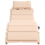 Tumbonas con cojines 2 uds madera maciza de acacia beige de vidaXL, Tumbonas - Ref: Foro24-3214835, Precio: 328,49 €, Descuen...