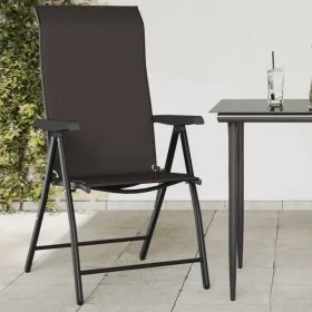 Sillas de jardín plegables 8 uds ratán sintético negro café de vidaXL, Sillas de jardín - Ref: Foro24-3270612, Precio: 504,22...
