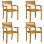 Sillas de jardín 4 uds madera maciza de acacia 59x55x85 cm de vidaXL, Sillas de jardín - Ref: Foro24-3216303, Precio: 239,24 ...