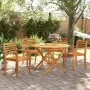 Sillas de jardín 4 uds madera maciza de acacia 59x55x85 cm de vidaXL, Sillas de jardín - Ref: Foro24-3216303, Precio: 239,24 ...