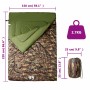 Saco de dormir doble y almohadas camping adultos 3-4 estaciones de vidaXL, Sacos de dormir - Ref: Foro24-94453, Precio: 70,87...