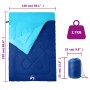 Saco de dormir doble y almohadas camping adultos 3-4 estaciones de vidaXL, Sacos de dormir - Ref: Foro24-94451, Precio: 65,32...