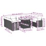 Set de sofás de jardín 10 pzas cojines ratán sintético negro de vidaXL, Conjuntos de jardín - Ref: Foro24-3267476, Precio: 59...