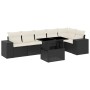 Set de sofás de jardín 7 pzas con cojines ratán sintético negro de vidaXL, Conjuntos de jardín - Ref: Foro24-3269176, Precio:...