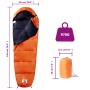 Saco de dormir tipo momia de camping para adultos 3 estaciones de vidaXL, Sacos de dormir - Ref: Foro24-94500, Precio: 28,01 ...