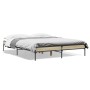 Estructura cama madera ingeniería metal roble Sonoma 150x200 cm de vidaXL, Camas y somieres - Ref: Foro24-845012, Precio: 89,...