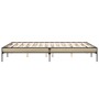 Estructura cama madera ingeniería metal roble Sonoma 150x200 cm de vidaXL, Camas y somieres - Ref: Foro24-845012, Precio: 89,...