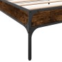 Estructura cama madera ingeniería metal roble ahumado 90x200 cm de vidaXL, Camas y somieres - Ref: Foro24-845033, Precio: 76,...