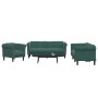 Juego de sofás 3 piezas terciopelo verde oscuro de vidaXL, Sofás - Ref: Foro24-3209211, Precio: 746,38 €, Descuento: %
