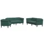 Juego de sofás 3 piezas terciopelo verde oscuro de vidaXL, Sofás - Ref: Foro24-3209211, Precio: 735,52 €, Descuento: %