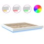 Estructura cama y luces LED madera ingeniería blanca 200x200 cm de vidaXL, Camas y somieres - Ref: Foro24-3281070, Precio: 20...