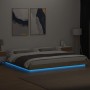 Estructura cama con luces LED madera roble Sonoma 180x200 cm de vidaXL, Camas y somieres - Ref: Foro24-3281079, Precio: 193,8...