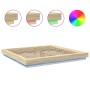 Estructura cama con luces LED madera roble Sonoma 180x200 cm de vidaXL, Camas y somieres - Ref: Foro24-3281079, Precio: 193,8...