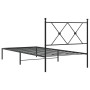 Estructura de cama con cabecero metal negro 90x190 cm de vidaXL, Camas y somieres - Ref: Foro24-376494, Precio: 73,54 €, Desc...