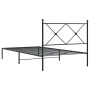 Estructura de cama con cabecero metal negro 100x190 cm de vidaXL, Camas y somieres - Ref: Foro24-376496, Precio: 65,72 €, Des...
