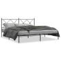 Estructura de cama con cabecero metal negro 183x213 cm de vidaXL, Camas y somieres - Ref: Foro24-376507, Precio: 123,59 €, De...