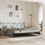 Estructura de cama con cabecero metal negro 183x213 cm de vidaXL, Camas y somieres - Ref: Foro24-376507, Precio: 123,59 €, De...