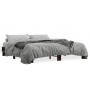 Estructura cama madera ingeniería metal marrón roble 200x200 cm de vidaXL, Camas y somieres - Ref: Foro24-3280221, Precio: 13...