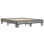 Estructura cama madera ingeniería metal gris Sonoma 150x200 cm de vidaXL, Camas y somieres - Ref: Foro24-3280235, Precio: 126...