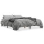 Estructura cama madera ingeniería metal gris Sonoma 150x200 cm de vidaXL, Camas y somieres - Ref: Foro24-3280235, Precio: 126...