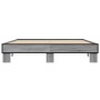 Estructura cama madera ingeniería metal gris Sonoma 150x200 cm de vidaXL, Camas y somieres - Ref: Foro24-3280235, Precio: 126...