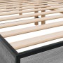 Estructura cama madera ingeniería metal gris Sonoma 150x200 cm de vidaXL, Camas y somieres - Ref: Foro24-3280235, Precio: 126...