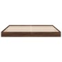 Estructura de cama madera de ingeniería marrón roble 200x200 cm de vidaXL, Camas y somieres - Ref: Foro24-841999, Precio: 99,...