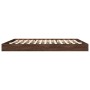 Estructura de cama madera de ingeniería marrón roble 200x200 cm de vidaXL, Camas y somieres - Ref: Foro24-841999, Precio: 99,...