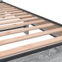 Estructura cama madera ingeniería metal gris Sonoma 135x190 cm de vidaXL, Camas y somieres - Ref: Foro24-3280165, Precio: 143...