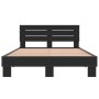 Estructura de cama madera de ingeniería y metal negro 140x190cm de vidaXL, Camas y somieres - Ref: Foro24-3280167, Precio: 14...