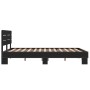 Estructura de cama madera de ingeniería y metal negro 140x190cm de vidaXL, Camas y somieres - Ref: Foro24-3280167, Precio: 14...