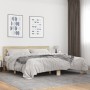 Estructura cama madera ingeniería metal roble Sonoma 180x200 cm de vidaXL, Camas y somieres - Ref: Foro24-3280178, Precio: 15...