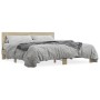 Estructura cama madera ingeniería metal roble Sonoma 200x200 cm de vidaXL, Camas y somieres - Ref: Foro24-3280173, Precio: 15...