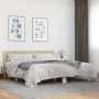 Estructura cama madera ingeniería metal roble Sonoma 200x200 cm de vidaXL, Camas y somieres - Ref: Foro24-3280173, Precio: 15...