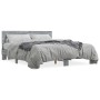 Estructura cama madera ingeniería metal gris Sonoma 150x200 cm de vidaXL, Camas y somieres - Ref: Foro24-3280190, Precio: 151...
