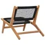 Tumbona con reposapiés madera maciza de teca y cuerda de vidaXL, Tumbonas - Ref: Foro24-49368, Precio: 205,22 €, Descuento: %