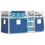 Litera con cortinas madera maciza de pino azul 90x200 cm de vidaXL, Camas y somieres - Ref: Foro24-3283896, Precio: 257,81 €,...