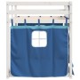 Litera con cortinas madera maciza de pino azul 90x200 cm de vidaXL, Camas y somieres - Ref: Foro24-3283896, Precio: 241,52 €,...