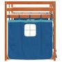Litera con cortinas madera maciza de pino azul 90x200 cm de vidaXL, Camas y somieres - Ref: Foro24-3283947, Precio: 175,81 €,...