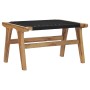 Tumbona con reposapiés madera maciza de teca y cuerda de vidaXL, Tumbonas - Ref: Foro24-49368, Precio: 208,92 €, Descuento: %