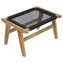 Tumbona con reposapiés madera maciza de teca y cuerda de vidaXL, Tumbonas - Ref: Foro24-49368, Precio: 205,22 €, Descuento: %