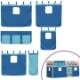 Litera con cortinas madera maciza de pino azul 75x190 cm de vidaXL, Camas y somieres - Ref: Foro24-3283911, Precio: 145,87 €,...