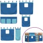 Litera con cortinas madera maciza de pino azul 75x190 cm de vidaXL, Camas y somieres - Ref: Foro24-3283926, Precio: 174,35 €,...