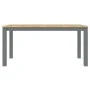 Mesa de comedor Panama madera maciza de pino gris 160x80x75 cm de vidaXL, Mesas de cocina y de comedor - Ref: Foro24-4005706,...