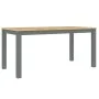 Mesa de comedor Panama madera maciza de pino gris 160x80x75 cm de vidaXL, Mesas de cocina y de comedor - Ref: Foro24-4005706,...