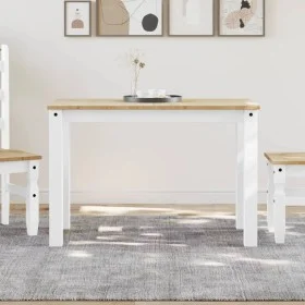 Mesa de comedor Panama madera maciza pino blanco 117x60x75 cm de vidaXL, Mesas de cocina y de comedor - Ref: Foro24-4005704, ...