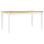 Mesa de comedor Corona madera maciza pino blanco 160x80x75 cm de vidaXL, Mesas de cocina y de comedor - Ref: Foro24-4005719, ...