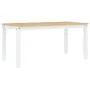 Mesa de comedor Corona madera maciza pino blanco 160x80x75 cm de vidaXL, Mesas de cocina y de comedor - Ref: Foro24-4005719, ...