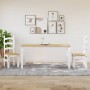 Mesa de comedor Corona madera maciza pino blanco 160x80x75 cm de vidaXL, Mesas de cocina y de comedor - Ref: Foro24-4005719, ...