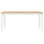 Mesa de comedor Corona madera maciza pino blanco 160x80x75 cm de vidaXL, Mesas de cocina y de comedor - Ref: Foro24-4005719, ...